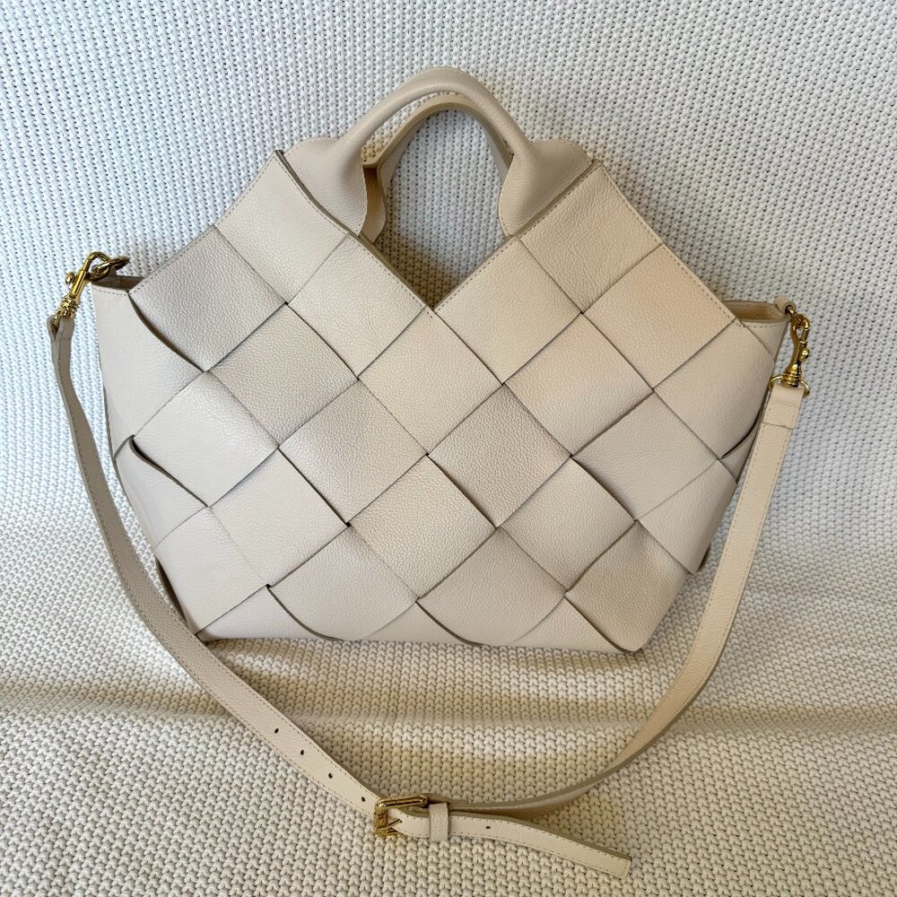 Iacucci Basket Weave Leather Bag